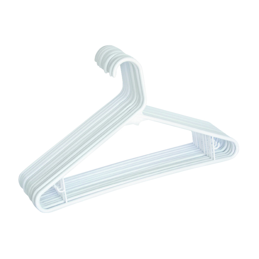 Merrick Hangers, Tubular, Plastic, Set Of 10