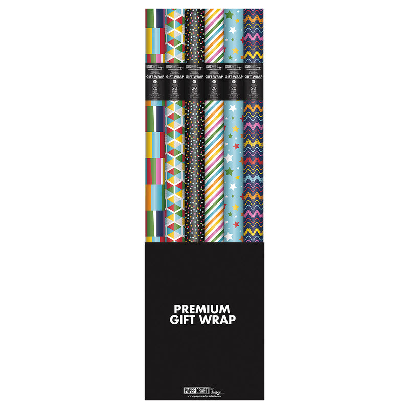 Paper Craft 15 Sq. Ft. Premium Gift Wrap Single Use GEOMETRIC