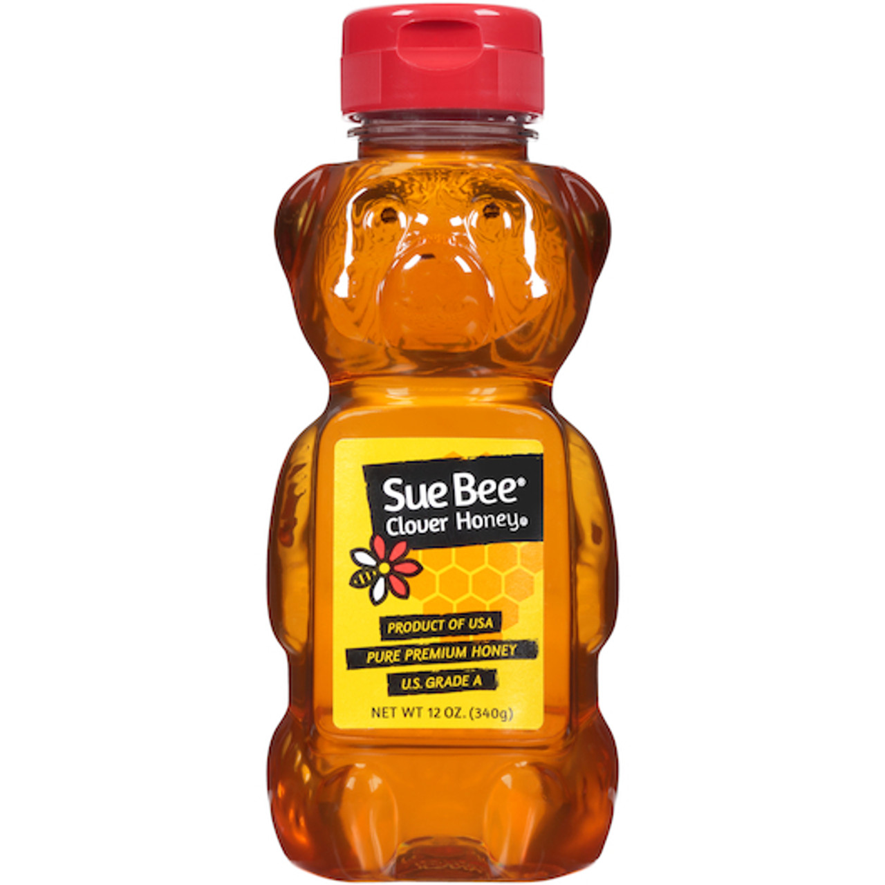Sue Bee Honey, Pure, Clover 12 Oz
