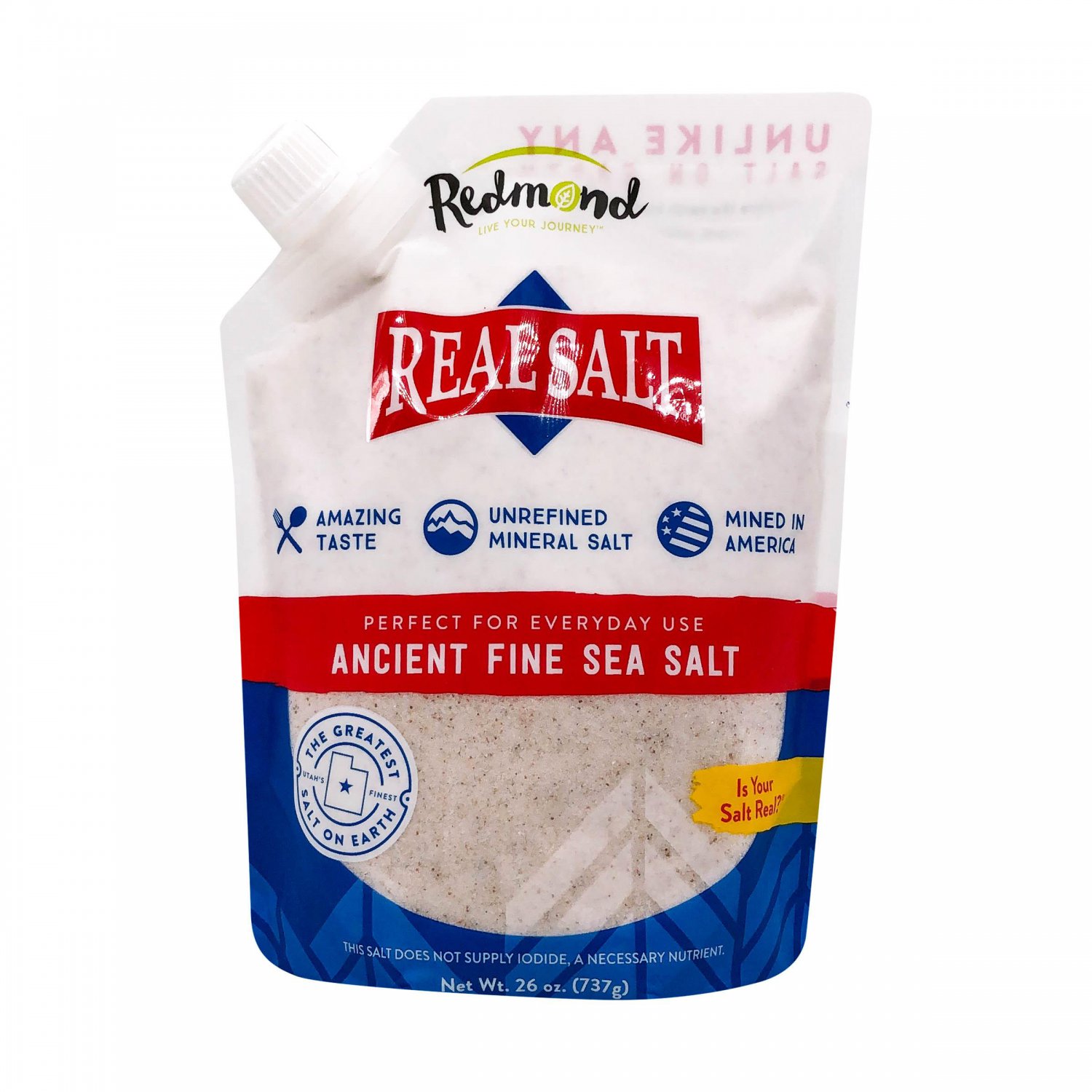 Redmond Real Salt Ancient Fine Sea Salt, 26 Ounce -- 6 Per Case