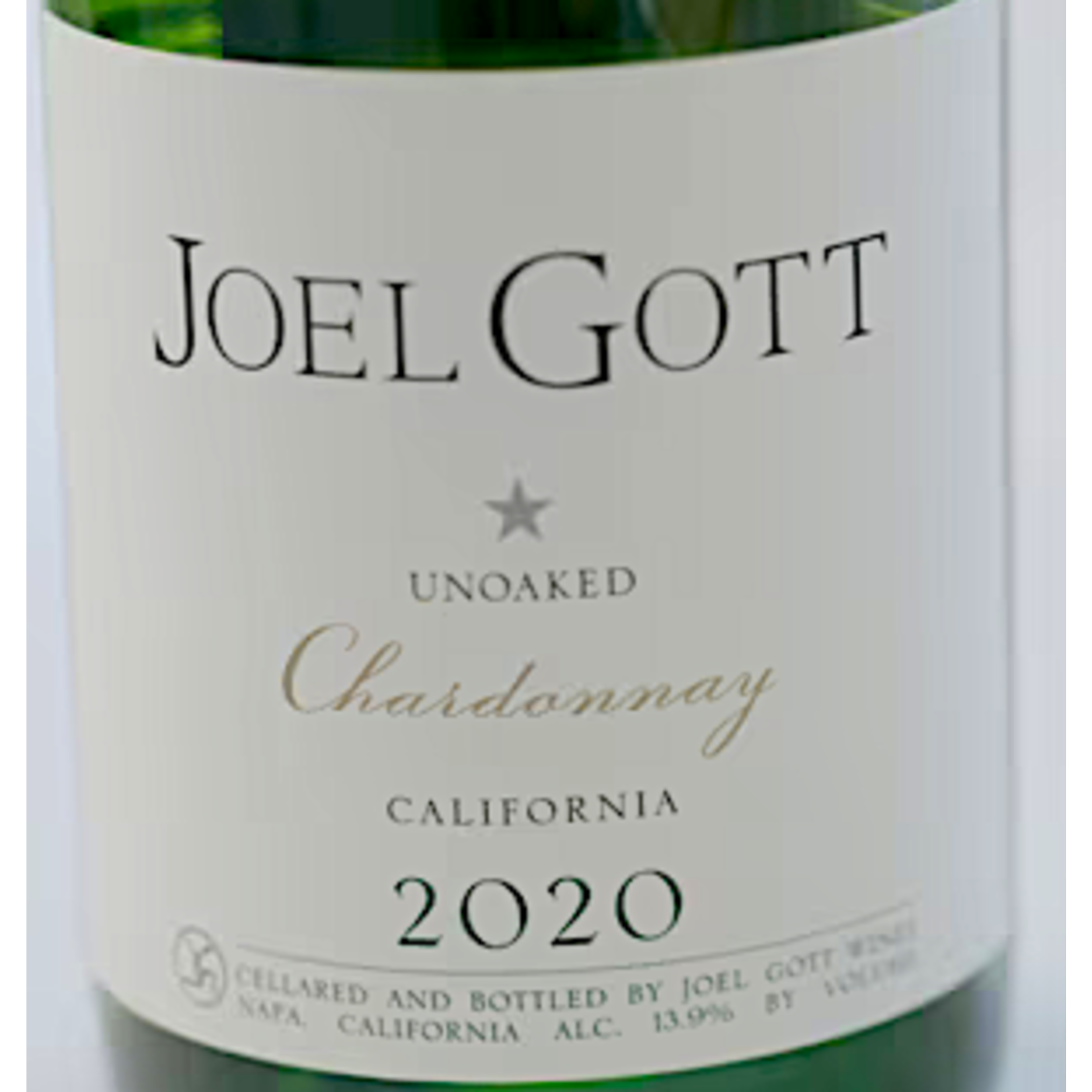 Joel Gott California Unoaked Chardonnay White Wine Bottle