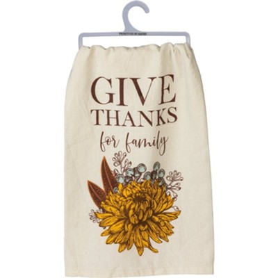 Give Thanks For Family Dish Towel