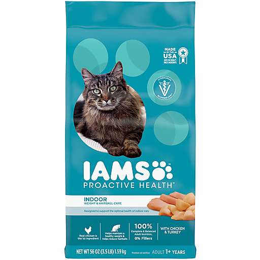 Iams Proactive Health Indoor Weight & Hairball Care With Chicken & Turkey Adult Premium Dry Cat Food