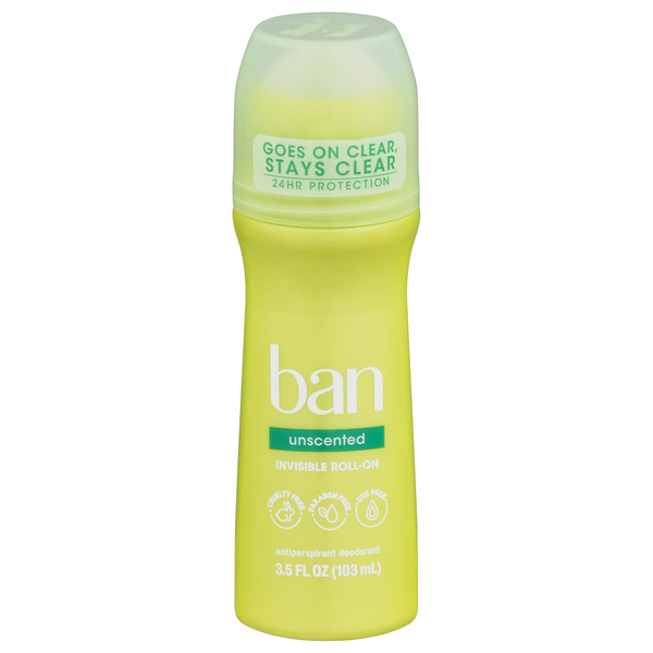 Ban Antiperspirant Deodorant - Original Roll-On 3.50 Fl Oz