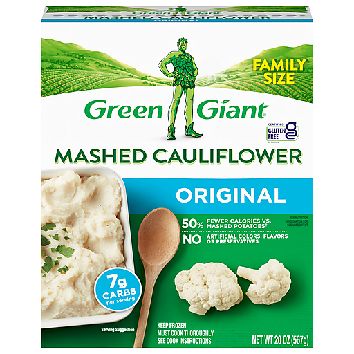 Green Giant Mashed Cauliflower, Original With Olive Oil & Sea Salt, Family Size