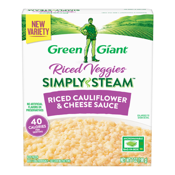 Green Giant Simply Steam Riced Cauliflower & Cheese Sauce, 7 Oz
