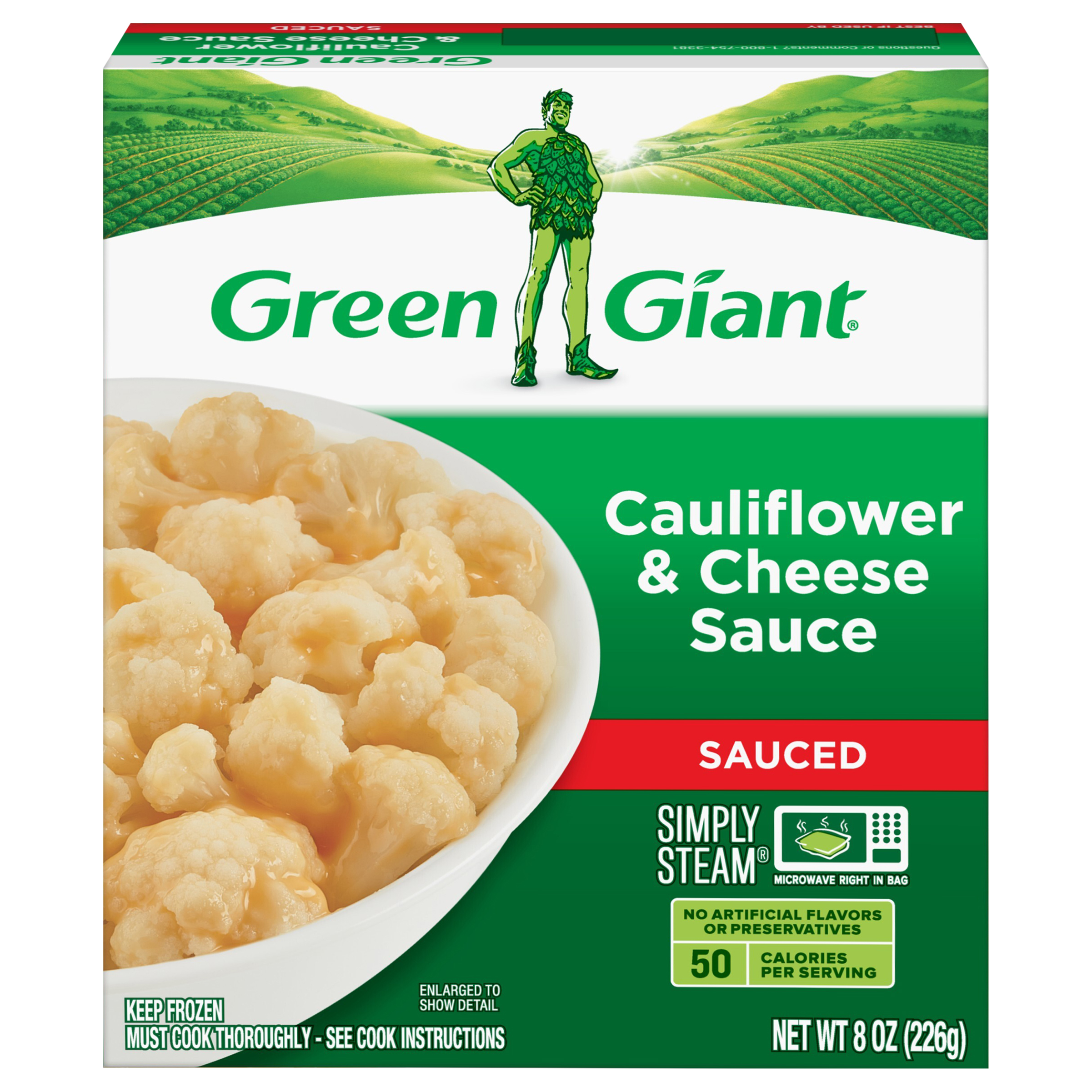 Green Giant Cauliflower, Cheese Sauce, Sauced 8 Oz