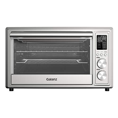 Galanz 1.1 Cu Ft 6-Slice Digital Toaster Oven With Air Fry - Stainless Steel