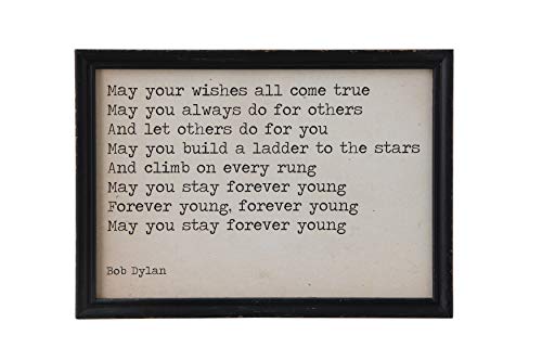 Creative Co-Op Co-Op May Your Wishes Wood Framed Wall Decor