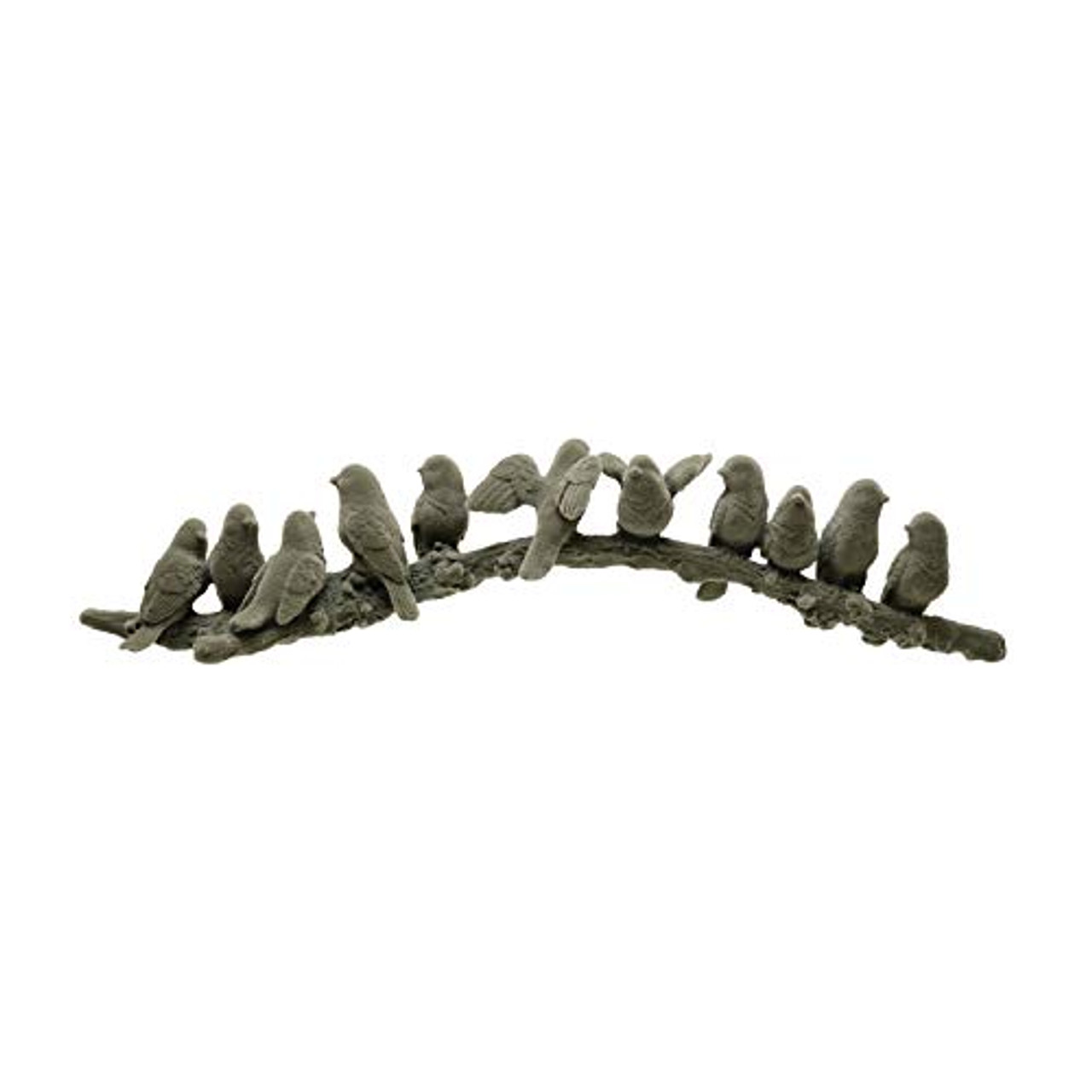 Creative Co-op Flocked Resin Sage Birds On Branch Figure