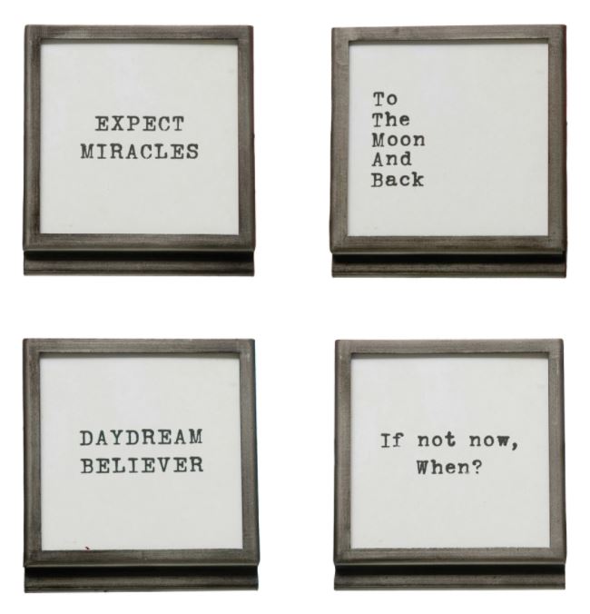 Metal Frame Easel With Saying
