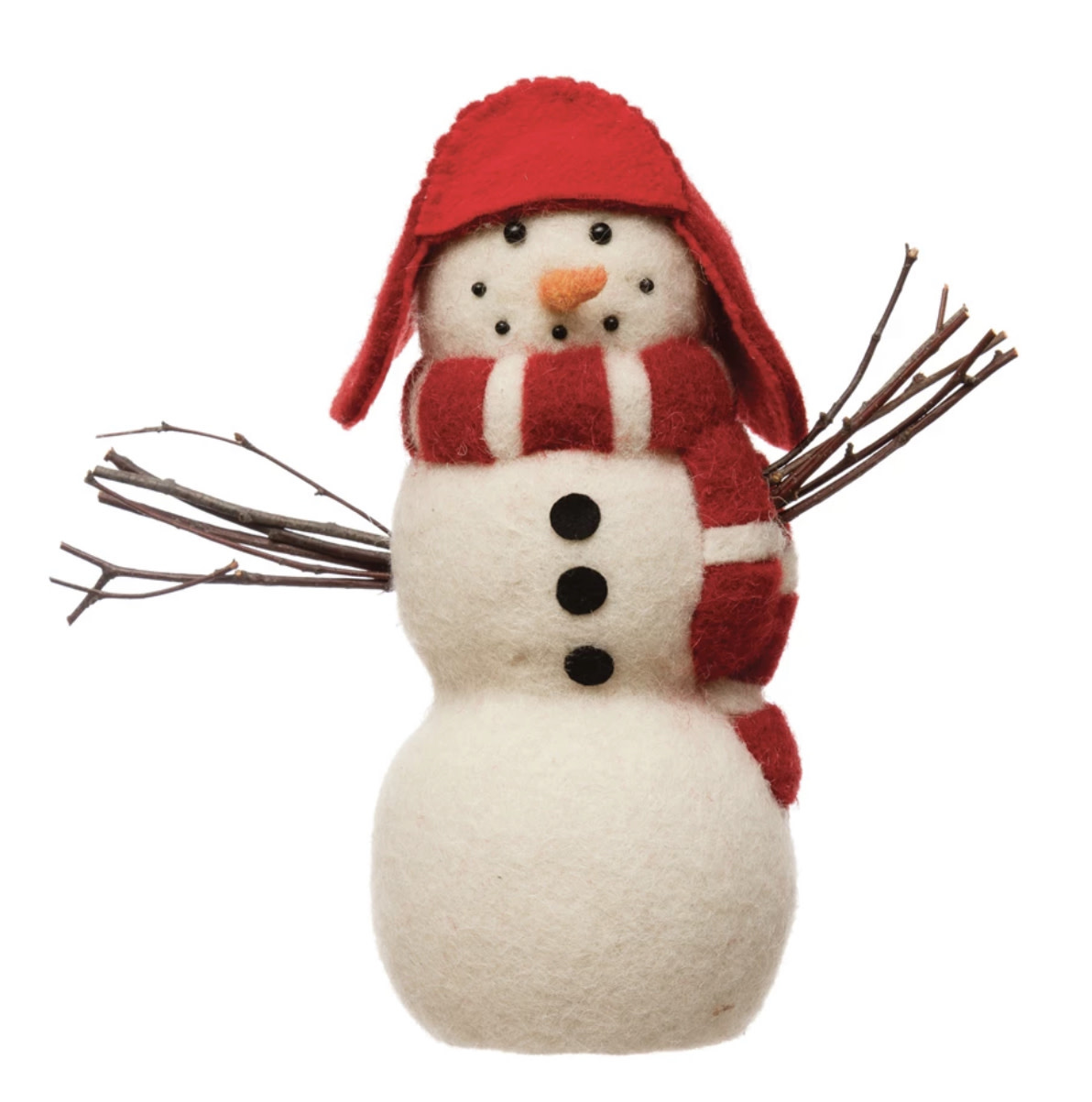 Wool Felt Snowman, 10.5
