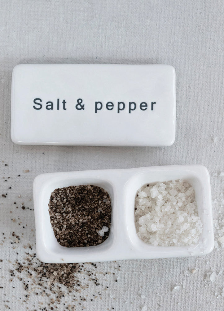 Creative Co-op Salt & Pepper Pinch Pot