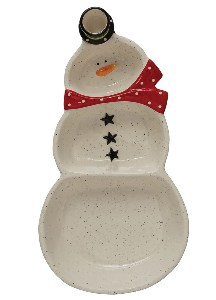 Creative Co-op Snowman Dish By Co-op