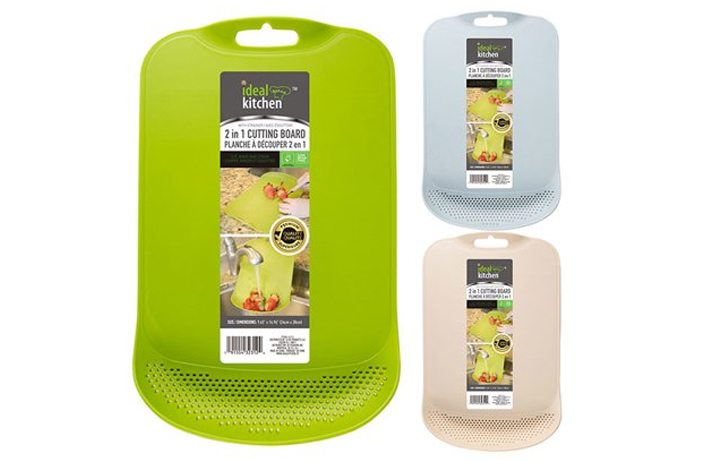 Kitchen Cutting Board W/ Strainer