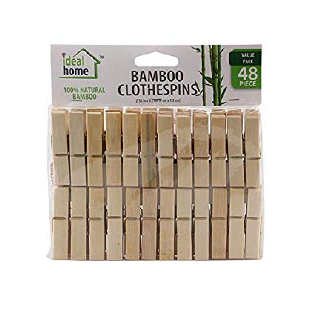 Ideal Home Bamboo Clothespins 24 Pc