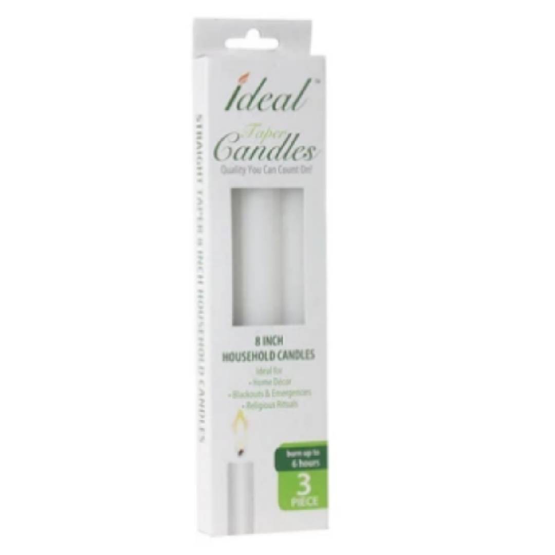 Ideal Taper Candles #48300 White