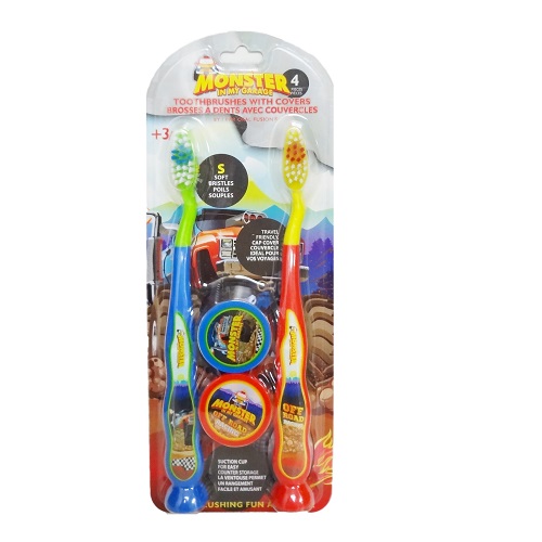 Monster Toothbrush Travel Set 4pc-whole