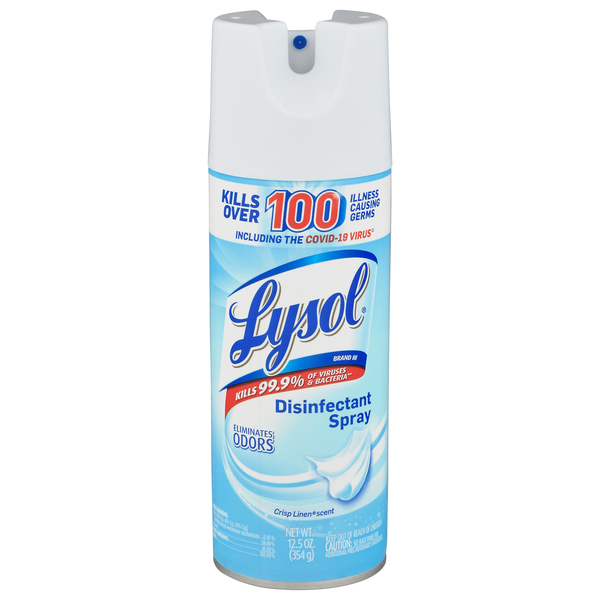 Lysol Disinfectant Spray, Crisp Linen Scent, 12.5 Oz Aerosol Spray