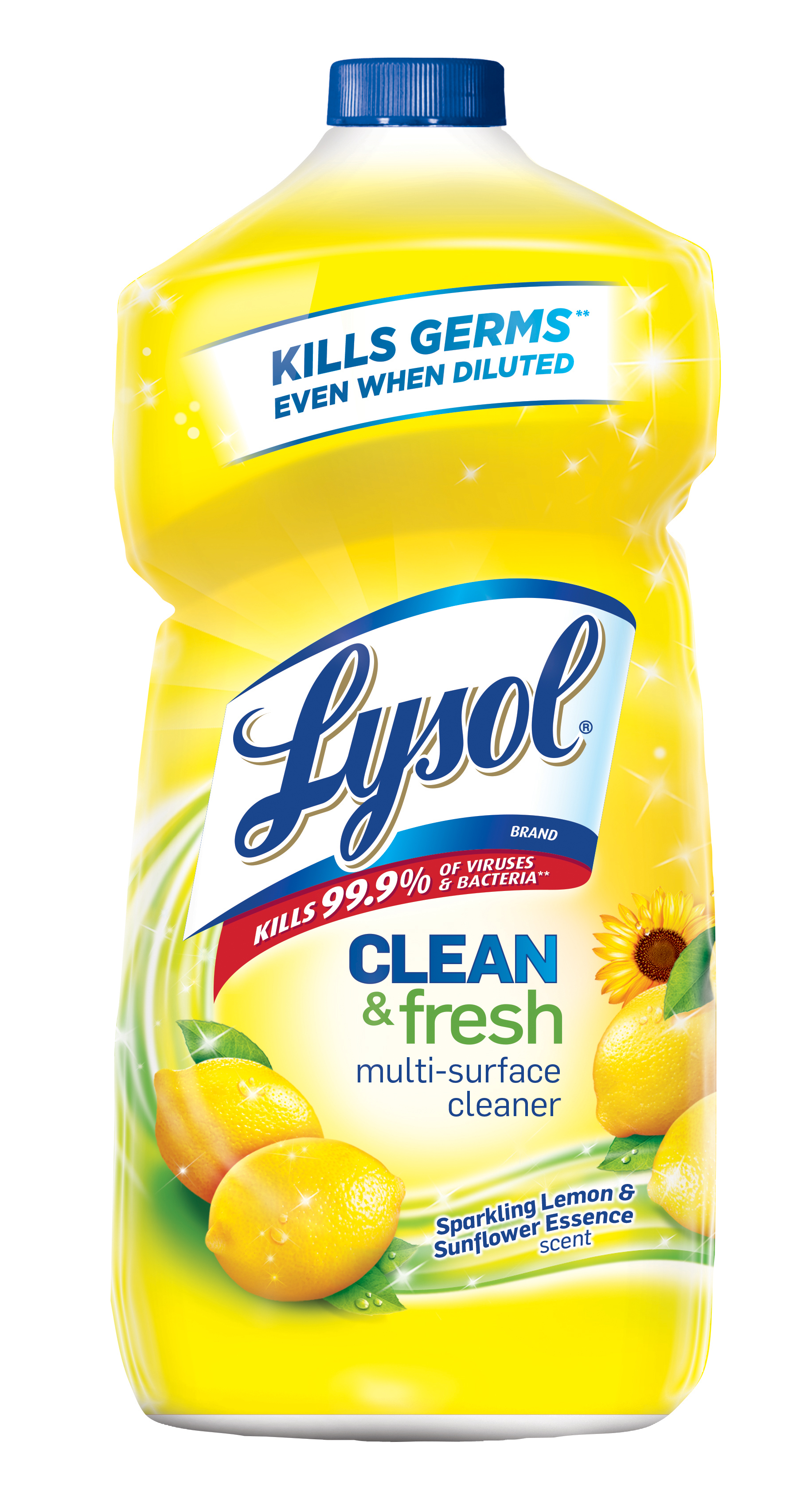 Lysol Multi-Surface Cleaner, Clean & Fresh, Sparkling Lemon & Sunflower Essence Scent 40 Fl Oz