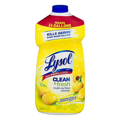 Lysol Clean & Fresh Sparkling Lemon & Sunflower Essence Scent Multi-Surface Cleaner 28 Fl. Oz. Bottle