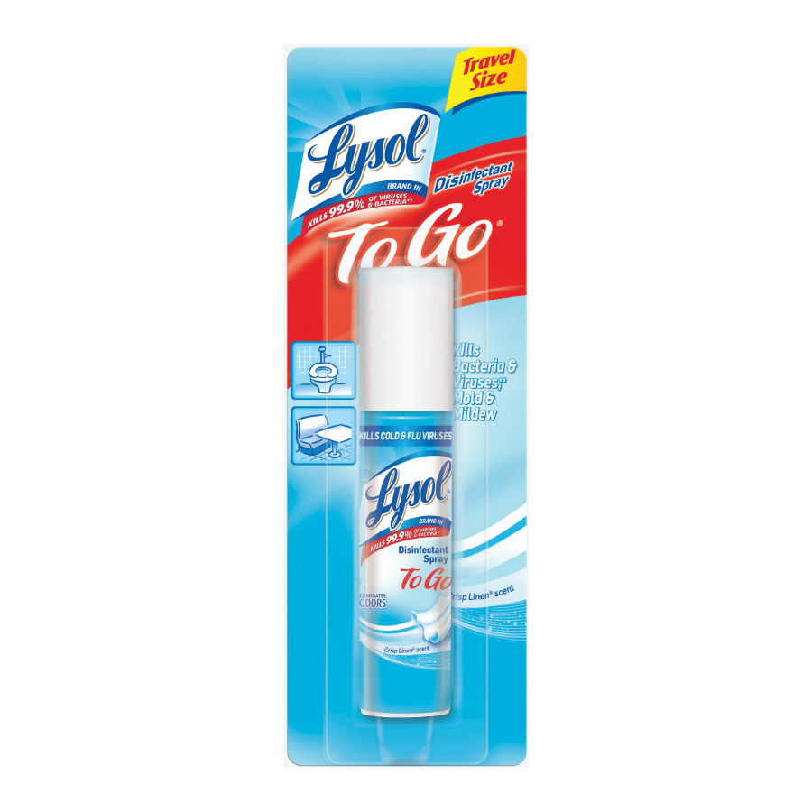 Lysol To Go Disinfectant Spray, Crisp Linen Scent - 1 Oz