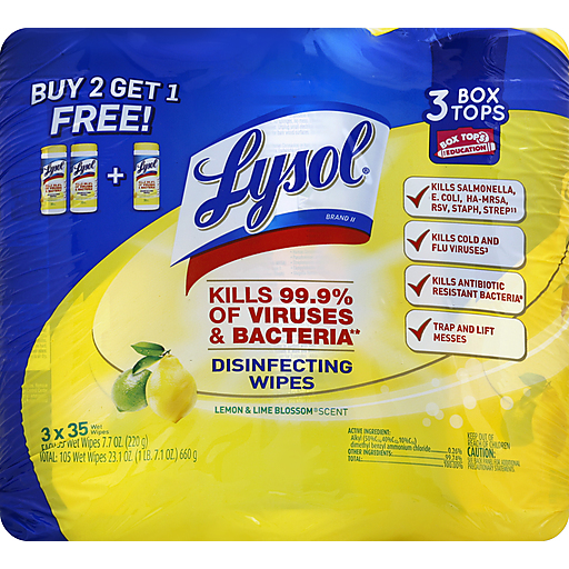 Lysol Disinfecting Wipes Lemon & Lime Blossom