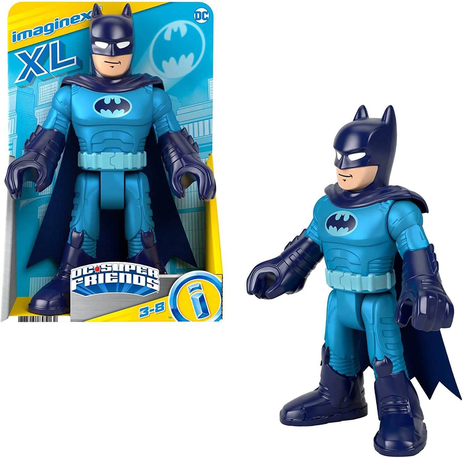 Mattel Imaginext Dc Super Friends Xl 10in Blue Batman