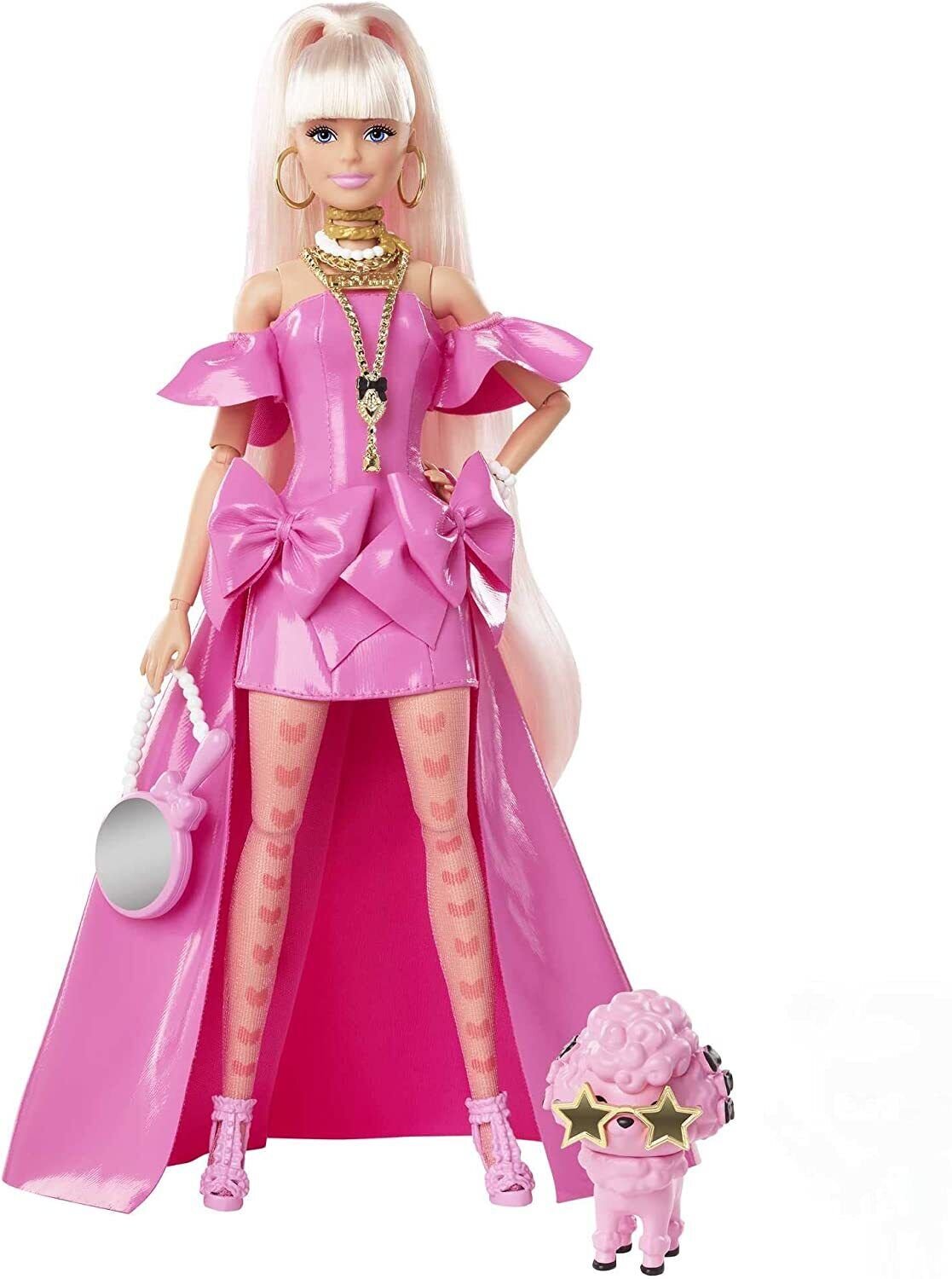 Barbie Extra Fancy Doll - Pink Glossy High-Low Gown