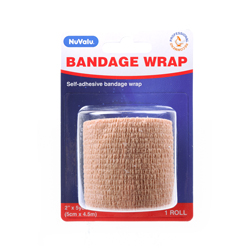 Nuvalu Bandage Cohesive 2 In X 5 Yds Beige