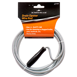 Kingman Drain Opener Wire Rod 9.8 Ft / 3m