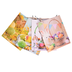 He Easter Gift Bag Paper Glitter Size"m" 4asstd