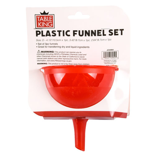 Table King Plastic Funnel 3pc Set