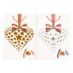 Gift Bag Large W/asst Heart Prints