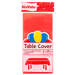 Nuvalu Table Cover Red Peva 0.03mm / 54 X 108"
