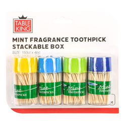 Table King Toothpick Mint Fragrance 150ct X 4pk