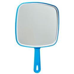 Nuvalu Mirror 7.8" X 8.7" W/handle 4.3" Color Asst