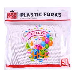 Table King Plastic Fork 51ct