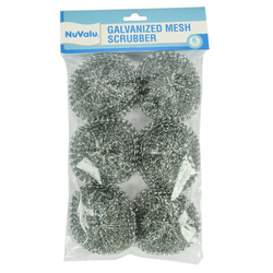 Nuvalu Scrubber Galvanized Mesh 6pc