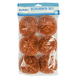 Nuvalu Copper Mesh Scrubber 6pc 14g