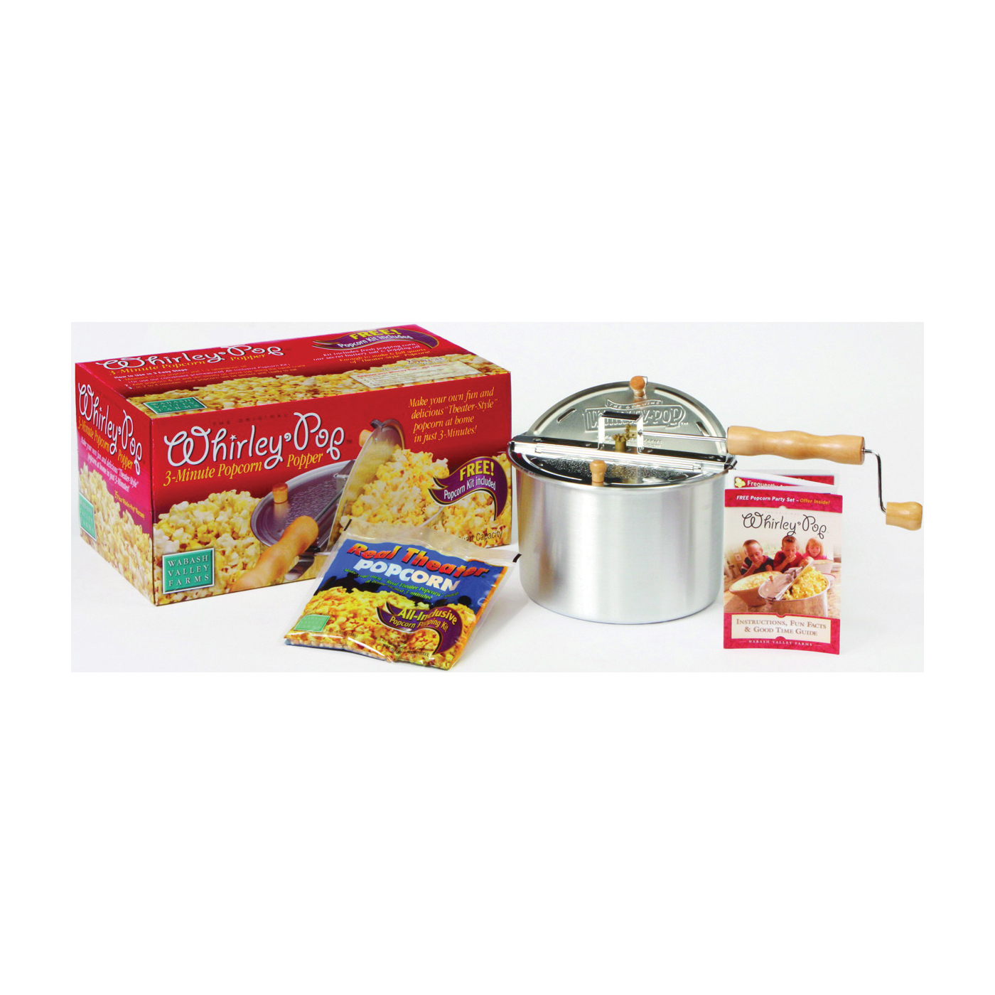 Wabash Valley Farms Whirley Pop 6 Qt. Stovetop Popcorn Popper