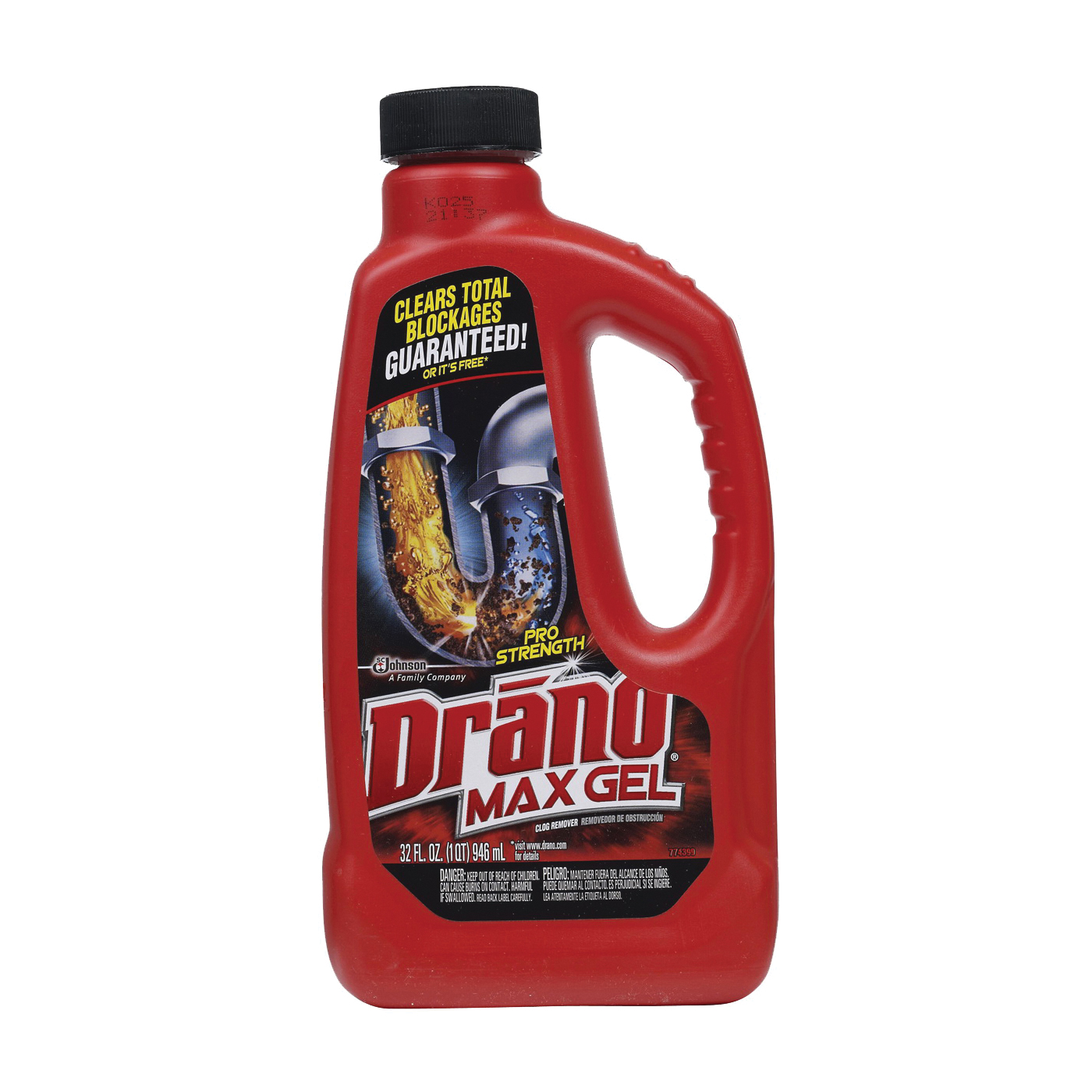 Drano Clog Remover, Max Gel, Pro Strength 32 Fl Oz