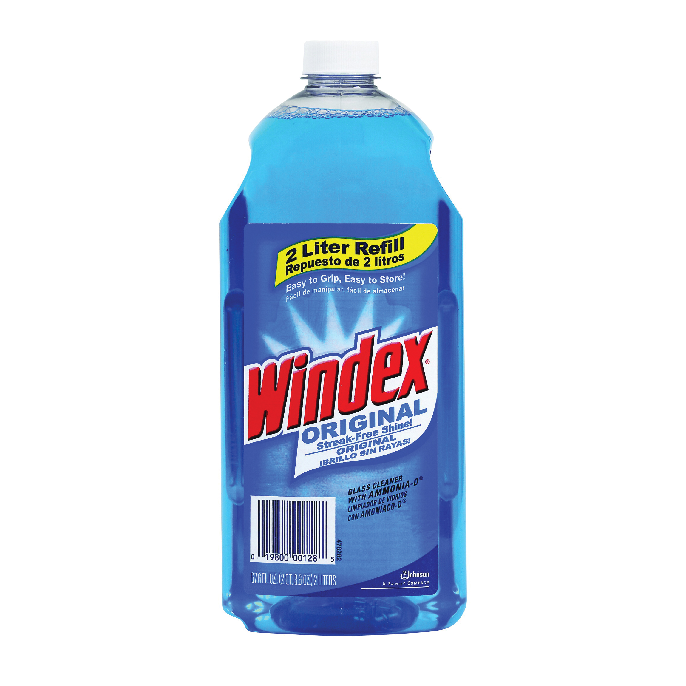 Windex Glass And Window Cleaner Refill, Original Blue, 67.6 Fl Oz