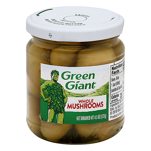 Green Giant Whole Mushrooms 4.5 Oz. Jar