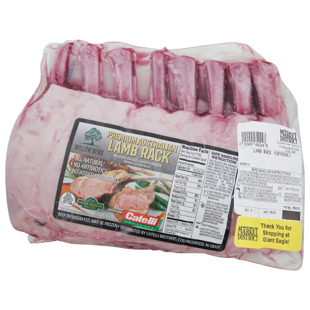 Catelli Willow Bend Lamb Rack, Frenched