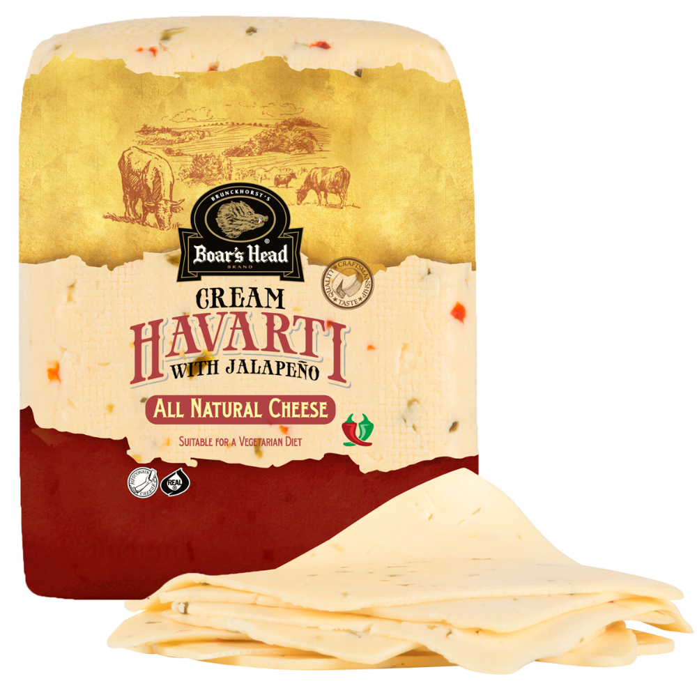 Boar's Head Cream Havarti Cheese With Jalapeno