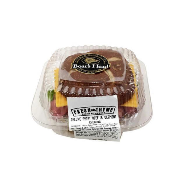 Boars Head Deluxe Roast Beef & Vermont Cheddar Cheese Sandwich