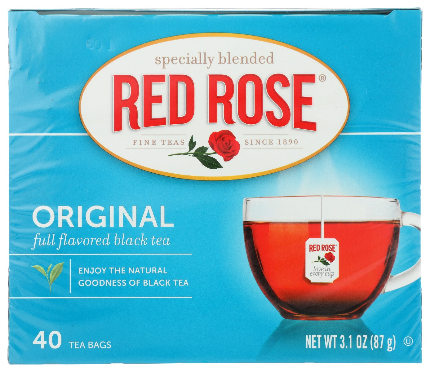 Red Rose Original Full Flavored Black Tea Bags 40 Ct. Box