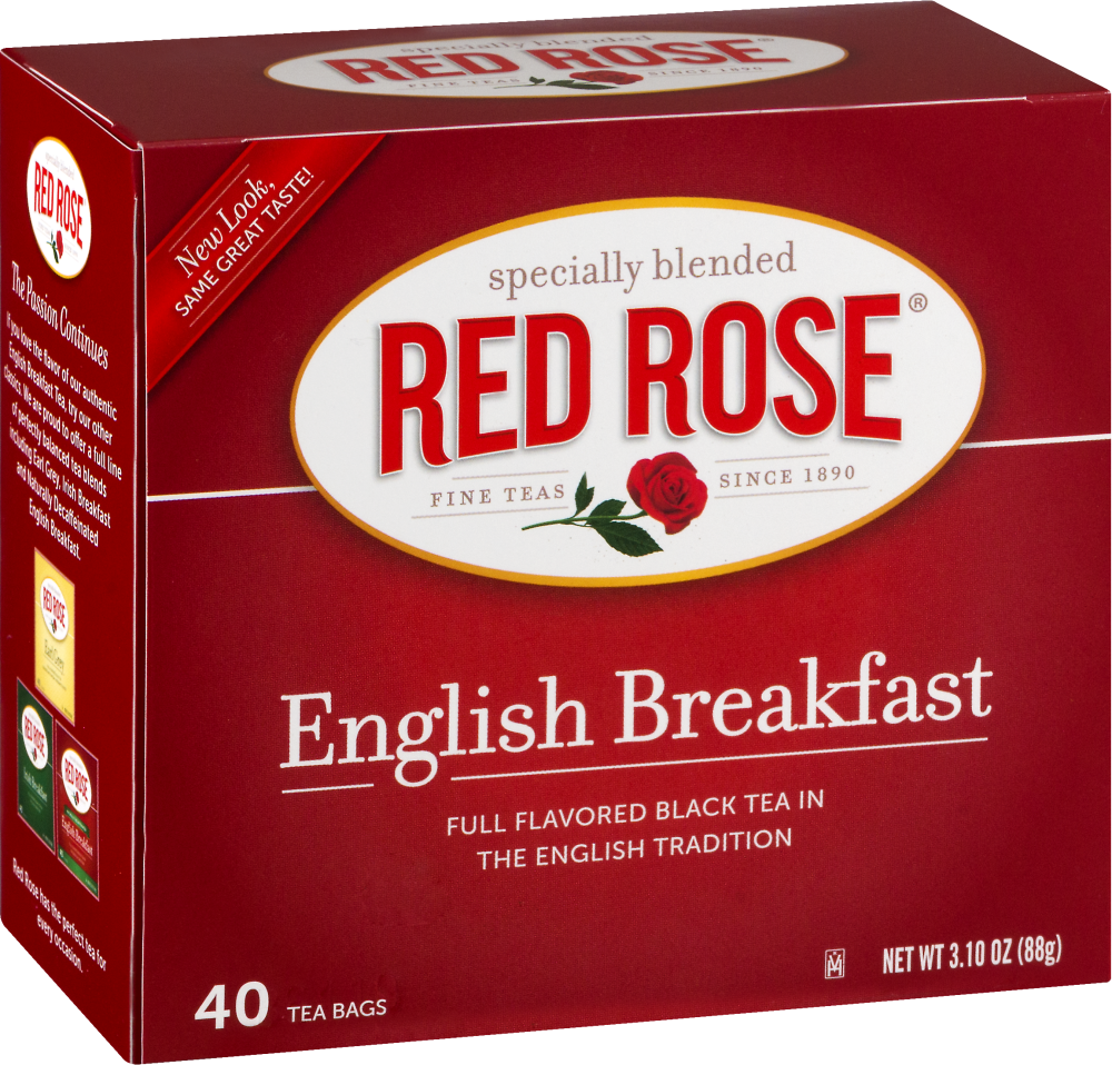 Red Rose Black Tea, English Breakfast, Tea Bags