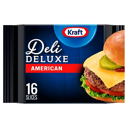 Kraft Deli Deluxe American Cheese Slices, 16 Ct Pack